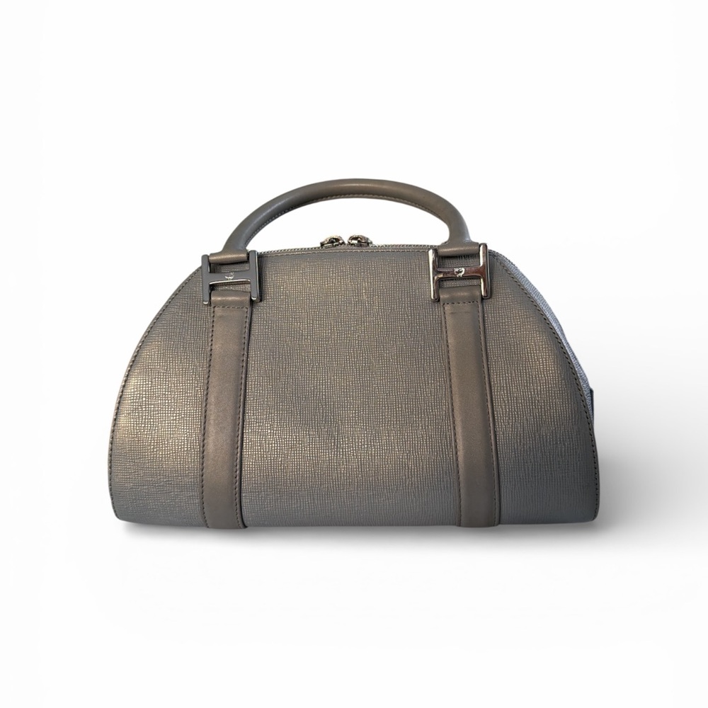 MCM Metallic Saffiano Leather Boston Handbag - Picture 6 of 13